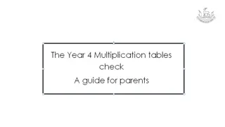 Understanding the Multiplication Tables Check for Year 4 Students