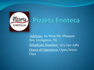 Pizzeta Enoteca Restaurant Information and Menu Overview