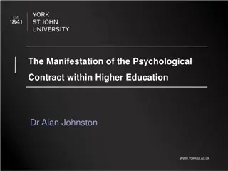 Understanding the Psychological Contract in Higher Education