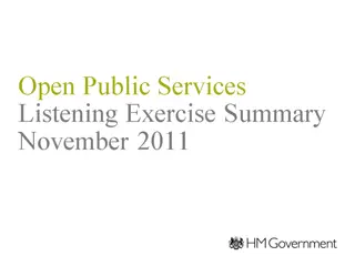 Stakeholder Feedback on Open Public Services Implementation