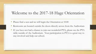 Hage Elementary School Orientation Information