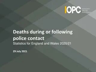 Deaths during or Following Police Contact in England and Wales 2020/21 Statistics