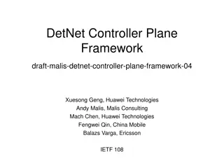 DetNet Controller Plane Framework Summary