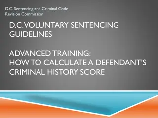 Defendant’s Criminal History Score Calculation Guidelines