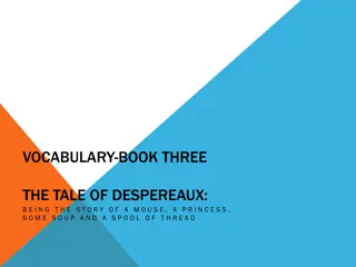 Words and Meanings from "The Tale of Despereaux