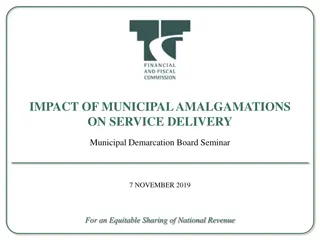 Impacts of Municipal Amalgamations on Service Delivery: Lessons from International Examples