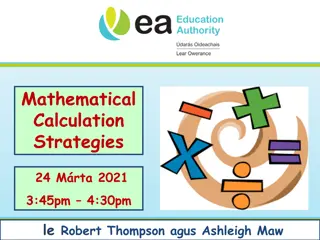 Strategies for Developing Fluency in Mental Calculation