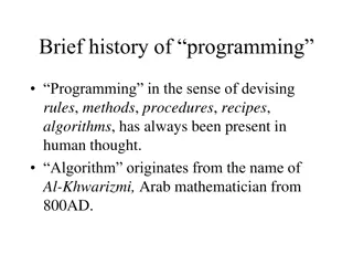 Evolution and Significance of Programming Algorithms