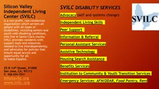 Disability Disaster Access and Resources Center (DDARC) Services Overview