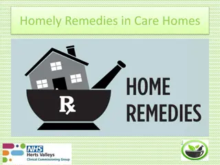 Guidelines for Homely Remedies in Care Homes