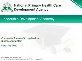 Problem Solving Module: Addressing Kaduna State's PHC Overcrowding Dilemma