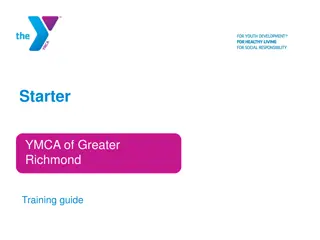 YMCA of Greater Richmond Swimming Starter Training Guide Agenda