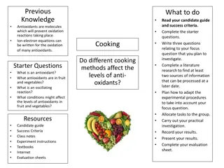 Investigating the Impact of Cooking Methods on Antioxidant Levels in Fruits and Vegetables