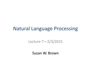 NLP Lecture: Bigram Frequencies and Smoothing Techniques