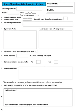 Stroke Thrombolysis Pathway Assessment Form