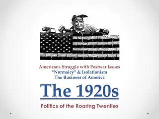Postwar Issues and Evolution of American Society in the 1920s