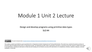 Introduction to Primitive Data Types and Variables in Programming