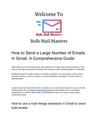 How to Send a Large Number of Emails in Gmail A Comprehensive Guide