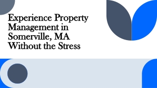 Experience Property Management in Somerville, MA