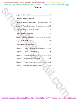 Solution Manual for Project Management for Engineering and Construction 4th Edition by Oberlender & Spencer
