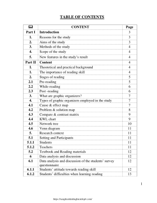 Applying graphic organizers in teaching reading new textbook - Tieng Anh 10