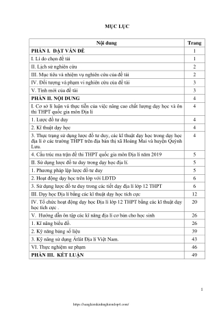 Giải pháp nâng cao chất lượng dạy học, ôn thi THPT quốc gia môn Địa lí