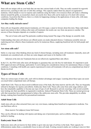 Stem Cell Clinic Denver