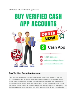 USA Best site to Buy Verified Cash App Accounts