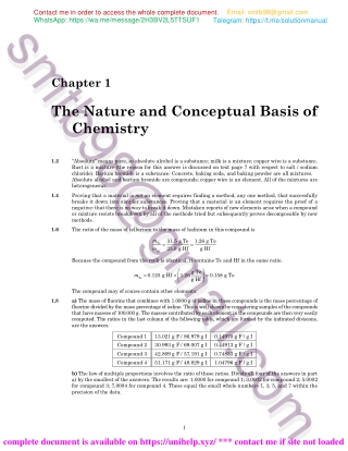 Solution Manual for Principles of Modern Chemistry 8th Edition by Oxtoby & Gillis