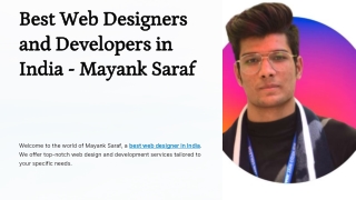 Elevate Your Brand with the Best Web Designers in India