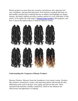TheWorldofBeautyProductsEssentialsforEveryRoutine