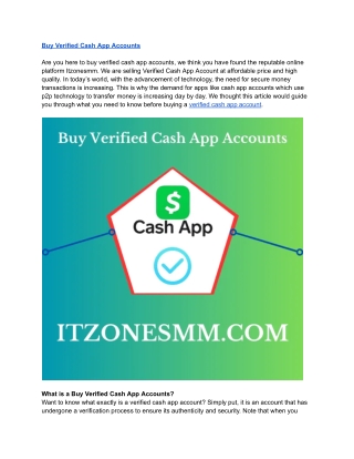3 Best Sites To Buy verified Cash App Accounts In This Year