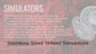 Stainless Steel Wheel Simulators