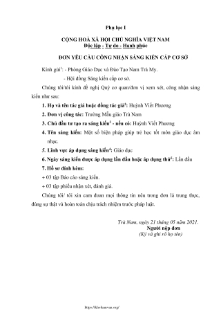 Một số biện pháp giúp trẻ học tốt môn Giáo dục âm nhạc