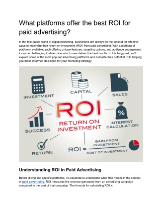 What platforms offer the best ROI for paid advertising_