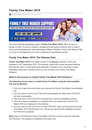 Family Tree Maker 2019
