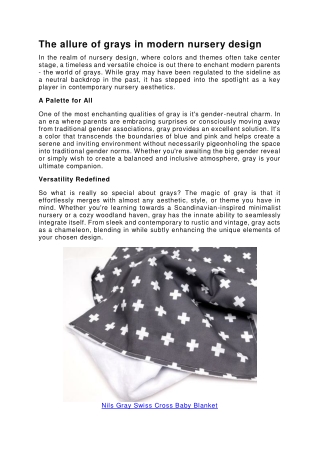 The allure of grays in modern nursery design