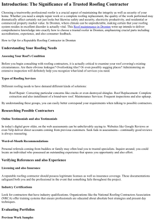 Just how to Pick a Reputable Roofer in Dronten