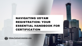 Navigating Udyam Registration Your Essential Handbook for Certification