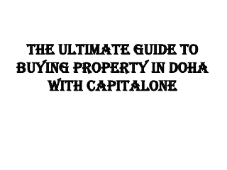 Best Properties for Rent in Doha, Qatar - Capital One
