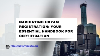 Navigating Udyam Registration Your Essential Handbook for Certification