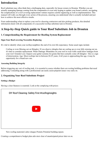 A Step-by-Step Quick Guide to Your Roofing System Replacement Task in Dronten