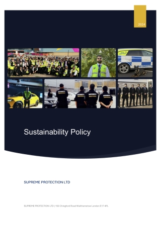 Sustainability Policy