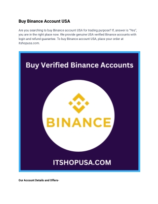 Buy Binance Account USA (1)