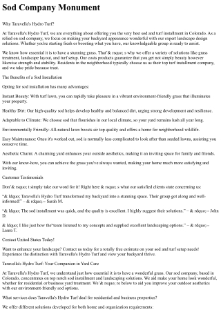 Sod Company Monument