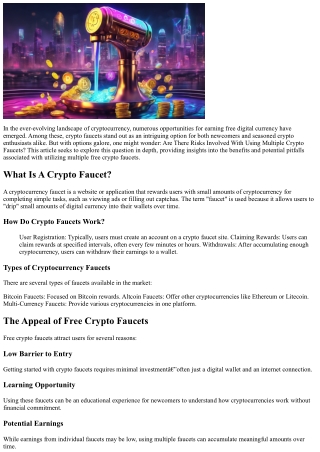 “Are There Risks Involved With Using Multiple Crypto Faucets?”