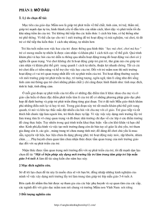 Một số biện pháp XDMT lấy trẻ làm trung tâm giúp trẻ lớp mẫu giáo 5-6 tuổi A