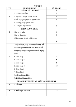 Biện pháp sử dụng đồ chơi hấp dẫn trẻ 4-5 tuổi làm quen với biểu tượng toán
