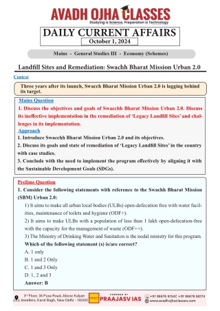 Daily Current Affairs october 1, 2024