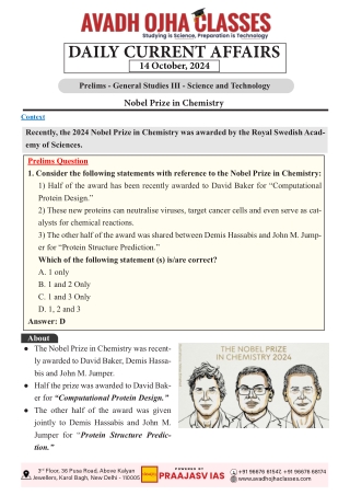 Daily Current Affairs October 14, 2024